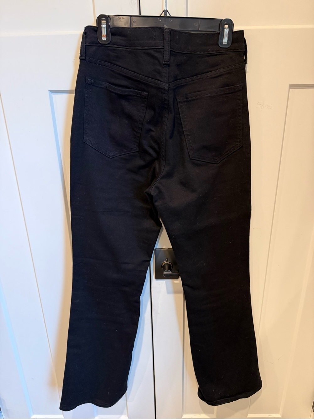 Banana Republic Black High-Rise Flare Jeans, like new, worn once, size 30. - Picture 4 of 9